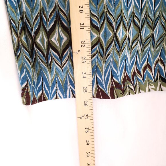 Jaclyn Smith Multicolor Stripie Short Sleeve Stretchy Scoop Neck Blouse Size XL - Picture 5 of 12